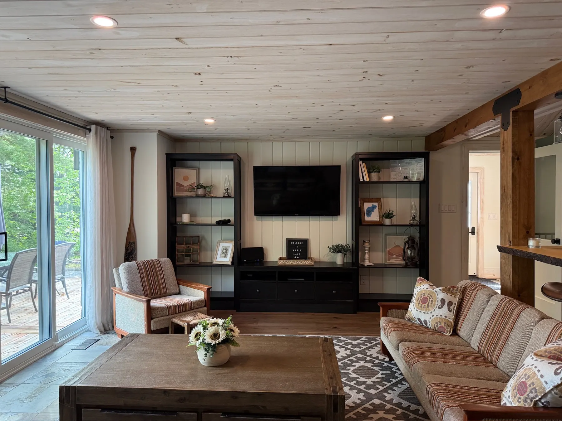 Haliburton Cottage, living room after the renovation
