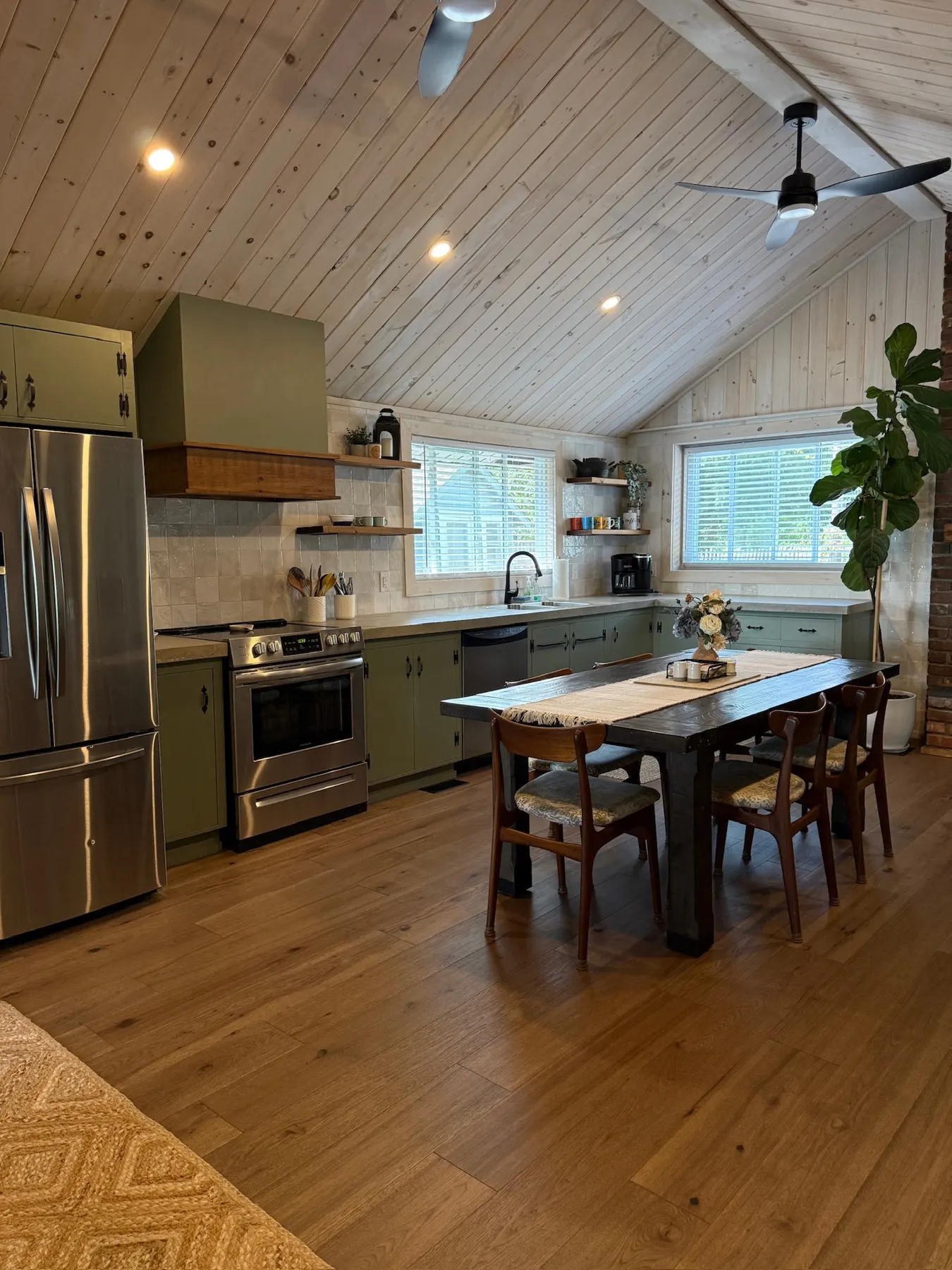 Haliburton Cottage, kitchen and dining after the renovation