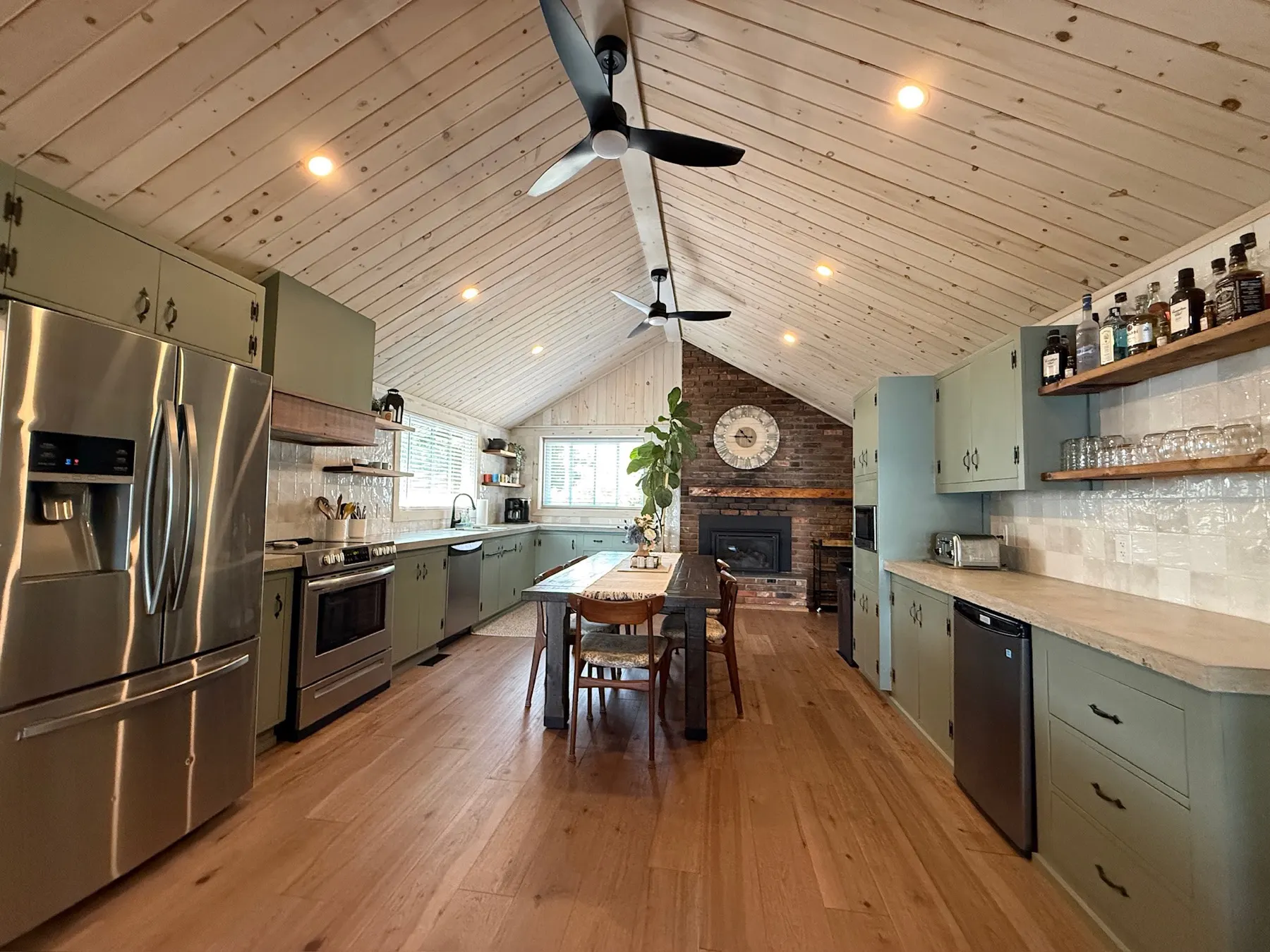 Haliburton Cottage, kitchen and dining after the renovation