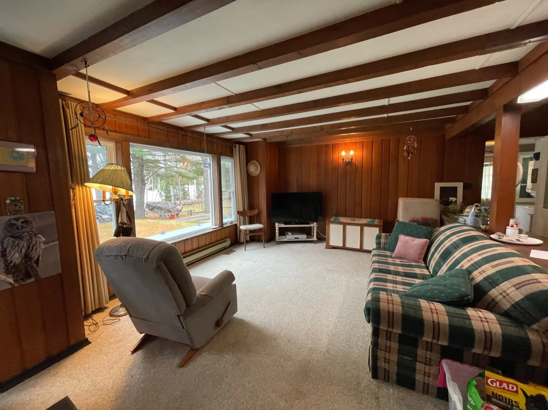 Haliburton Cottage, living room before the renovation
