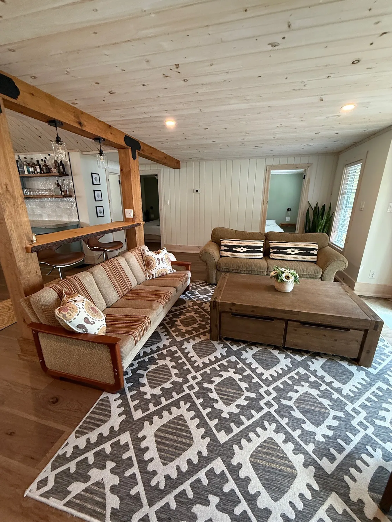 Haliburton Cottage, living room after the renovation